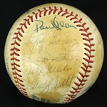 1985-89 Hall of Fame & Star Multi Signed OAL Brown Baseball w/ 21 Signatures Including Johnny Mize, Lefty Gomez, Jake Gibbs, George Scott & More (JSA)