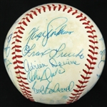 1980 Texas Rangers Team Signed OAL MacPhail Baseball w/ 19 Signatures Including Fergie Jenkins, Buddy Bell, Rusty Staub & More (JSA)