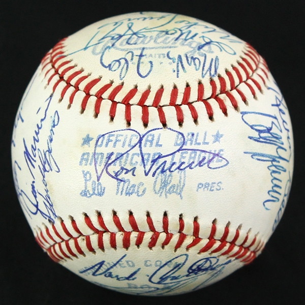 1980 Chicago White Sox Team Signed OAL MacPhail Baseball w/ 28 Signatures Including Tony LaRussa (Clubhouse), Harold Baines, LaMarr Hoyt & More (JSA)
