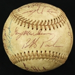 1977-78 Atlanta Braves Team Signed ONL Feeney Baseball w/ 26 Signatures Including Bobby Cox, Glenn Hubbard, Joe Nolan, Biff Pocoroba & More (JSA)