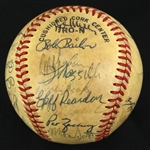1981 New York Mets Team Signed ONL Feeney Baseball w/ 28 Signatures Including Bob Gibson, Rusty Staub, Mookie Wilson, Mike Scott & More (JSA)
