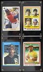 1978-91 Paul Molitor Rickey Henderson Barry Bonds Michael Jordan Rookie Baseball Trading Cards - Lot of 4