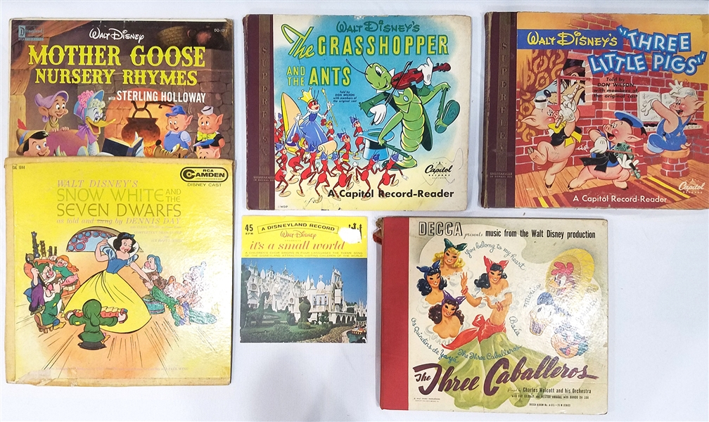 1944-1946 Disney Record Lot (6)