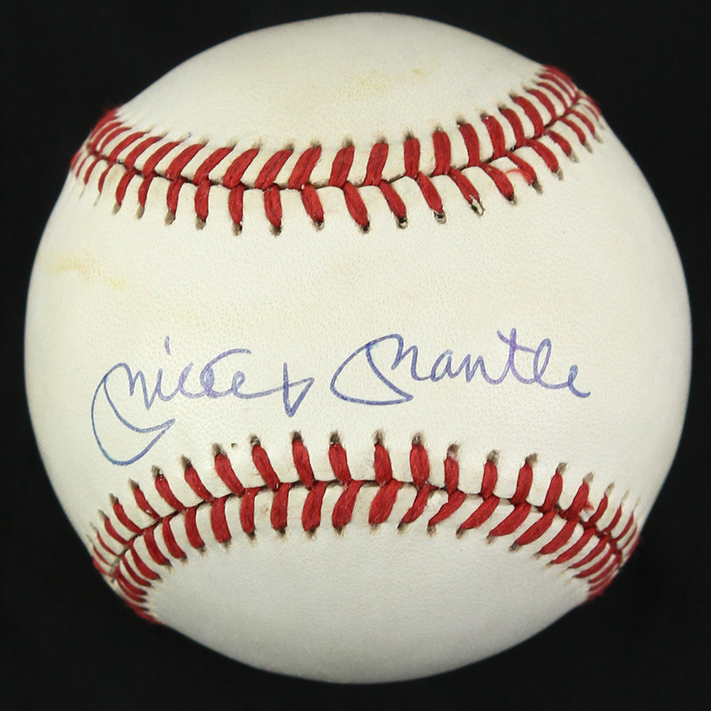 Lot detail 1985 89 mickey mantle new york yankees signed oal brown