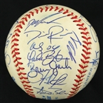 1998 Cleveland Indians Team Signed OAL Baseball (JSA)
