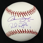 Howard Johnson & David Wright Dual Signed OMLB Baseball - New York Mets (JSA)