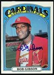 1972 Vintage Bob Gibson Signed Topps Baseball Card - St. Louis Cardinals (JSA)