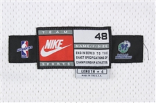 2001 Playoffs Steve Nash Dallas Mavericks Game Worn Home Jersey (MEARS A10 / Chad Lewis Equipment Manager Letter)