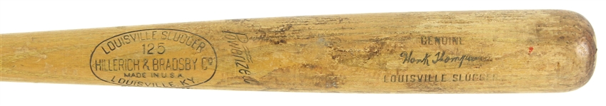 1950-56 Hank Thompson New York Giants H&B Louisville Slugger Professional Model Game Used Bat (MEARS LOA)