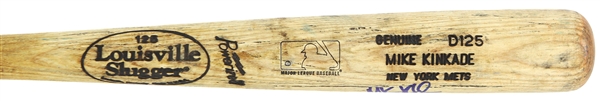 1999-2000 Mike Kinkade New York Mets Signed Louisville Slugger Professional Model Game Used Bat (MEARS LOA/JSA)