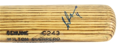1999-2000 Wilton Guerrero Montreal Expos Signed Louisville Slugger Professional Model Game Used Bat (MEARS LOA/JSA)