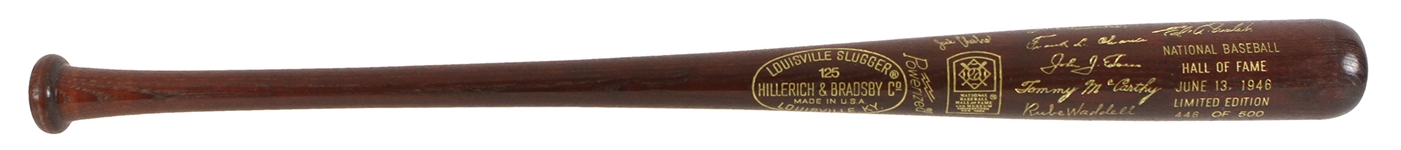 1946 MLB Hall of Fame Induction Class Louisville Slugger Commemorative Bat 446/500