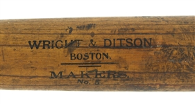 1905-10 Napoleon Lajoie Cleveland Naps Wright & Ditson Makers No. 5 Professional Model Bat (MEARS Authentic / PSA/DNA)