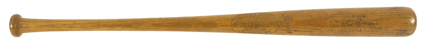 1950-60 Ted Williams Boston Red Sox H&B Louisville Slugger Professional Model Team Index Bat (MEARS A5 & PSA/DNA)