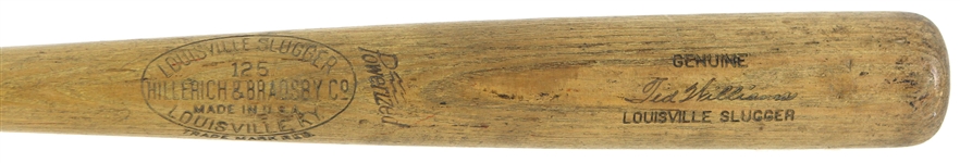 1939-42 Ted Williams Boston Red Sox H&B Louisville Slugger Professional Model Game Used Bat (MEARS A8 & PSA/DNA)