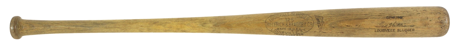 1939-42 Ted Williams Boston Red Sox H&B Louisville Slugger Professional Model Game Used Bat (MEARS A8 & PSA/DNA)
