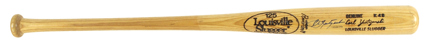 1980-83 Carl Yastrzemski Boston Red Sox Signed Louisville Slugger Pro Stock Bat (MEARS A5/JSA)