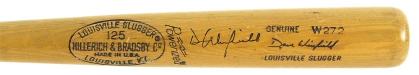 1977-79 Dave Winfield San Diego Padres Signed H&B Louisville Slugger Professional Model Bat (MEARS A8/JSA)
