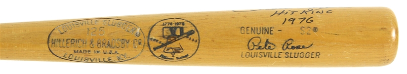 1976 Pete Rose Cincinnati Reds Signed H&B Louisiville Slugger Gift Shop Bat (MEARS A5/JSA)