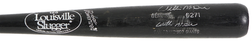 1991-94 Willie McGee San Francisco Giants Signed Louisville Slugger Professional Model Game Used Bat (MEARS LOA/JSA)