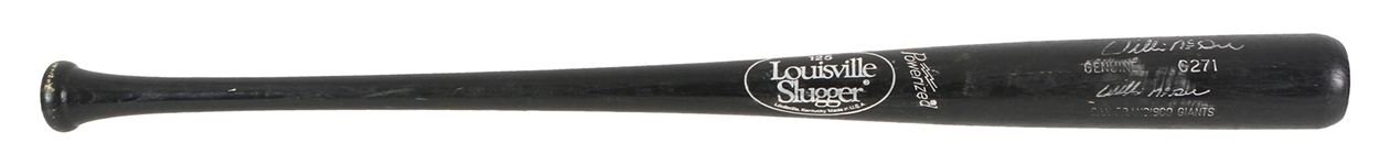 1991-94 Willie McGee San Francisco Giants Signed Louisville Slugger Professional Model Game Used Bat (MEARS LOA/JSA)