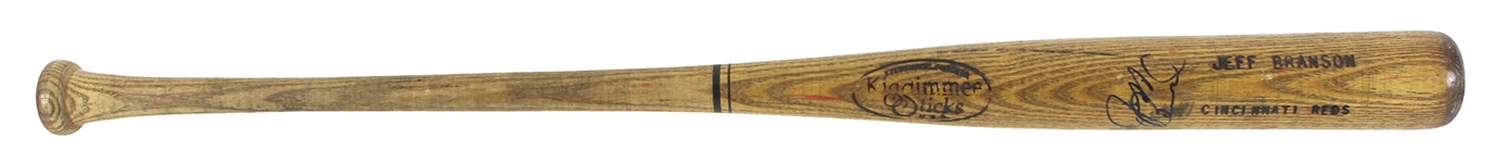 1992-97 Jeff Branson Cincinnati Reds Signed Kissimmee Sticks Professional Model Game Used Bat (MEARS LOA/JSA)