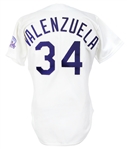 1987 Fernando Valenzuela Los Angeles Dodgers Game Worn Home Jersey (MEARS A10)
