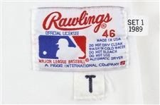 1989 Claudell Washington California Angels Game Worn Home Jersey (MEARS LOA)
