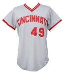 1981 Joe Price Cincinnati Reds Game Worn Road Jersey (MEARS LOA)