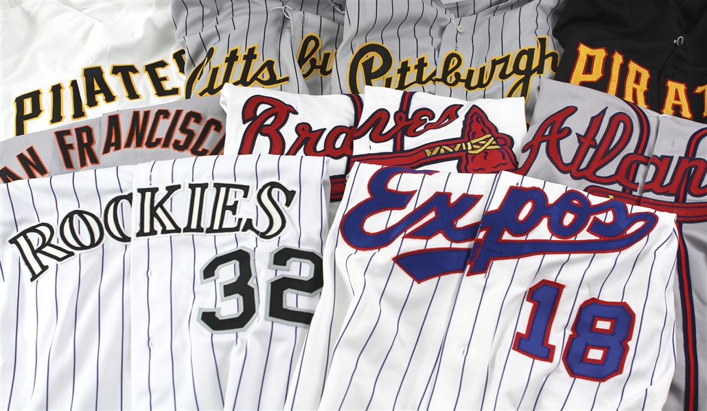 1989-2009 National League Game Worn Jersey Collection - Lot of 16 w/ Dwight Gooden Astros, Julio Franco Braves, Lloyd McClendon Pirates & More (MEARS LOA)