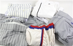 1978-2005 Game Worn Pants & Jersey Collection - Lot of 28 w/ Egardo Alfonzo Mets Jersey, Ruben Sierra Yankees Jersey, Wade Boggs Yankees Pants, Mookie Wilson Mets Pants & More (MEARS LOA)