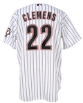 2005 Roger Clemens Houston Astros Game Worn Home Jersey (MEARS A10) Provenance from PC Richards & Son Electronic Company