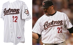 2005 Roger Clemens Houston Astros Game Worn Home Jersey (MEARS A10) Provenance from PC Richards & Son Electronic Company