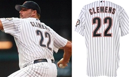 2005 Roger Clemens Houston Astros Game Worn Home Jersey (MEARS A10) Provenance from PC Richards & Son Electronic Company
