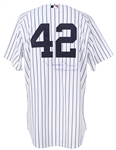 2005 Mariano Rivera New York Yankees Signed Game Worn Home Jersey (MEARS A10/JSA/Steiner/MLB Hologram) Provenance from PC Richards & Son Electronic Company