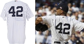 2005 Mariano Rivera New York Yankees Signed Game Worn Home Jersey (MEARS A10/JSA/Steiner/MLB Hologram) Provenance from PC Richards & Son Electronic Company
