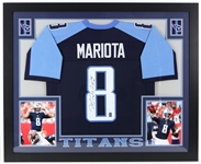 2016 Marcus Mariota Tennessee Titans 36" x 44" Framed Display w/ Signed Jersey (*JSA*)