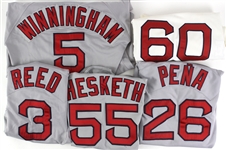 1986-2000 Boston Red Sox Game Worn Jersey Collection - Lot of 11 w/ Tommy Harper, Jody Reed, Greg Harris, Darren Bragg & More (MEARS LOA)