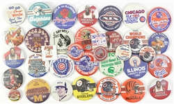 1960's-90's Baseball Football Basketball Politics Pop Culture Entertainment Pinback Button Collection - Lot of 325+