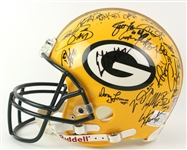 1996 Green Bay Packers Super Bowl XXXI Champion Team Signed Full Size Helmet w/ 40 Signatures Including Brett Favre, Mike Holmgren, Desmond Howard & More (JSA)