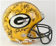 1996 Green Bay Packers Super Bowl XXXI Champion Team Signed Full Size Helmet w/ 40 Signatures Including Brett Favre, Mike Holmgren, Desmond Howard & More (JSA)