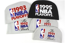 1991-95 NBA Playoffs & Finals Folding Chair Seatback Covers - Lot of 5 (MEARS LOA)