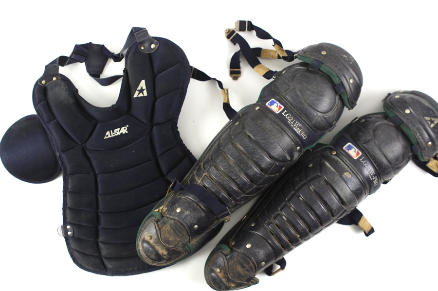 1995-99 Milwaukee Brewers Game Worn Batting Gloves & Catchers Equipment - Lot of 14 (MEARS LOA)