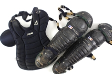 1995-99 Milwaukee Brewers Game Worn Batting Gloves & Catchers Equipment - Lot of 14 (MEARS LOA)
