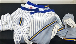 1984-89 Milwaukee Brewers Game Worn Uniform Pants - Lot of 6 w/ Mike Caldwell, BJ Surhoff, Rob Deer & More (MEARS LOA)