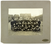 1916-17 Jack Markweiss Marquette Academy High School Football Memorabilia Collection - Lot of 4 w/ Matted Studio Photos, Game Worn Burghardt Athletic Goods Football Jersey & Socks (MEARS LOA)
