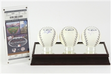 2008 Ryan Braun Ben Sheets Corey Hart Milwaukee Brewers Full All Star Game Ticket & Signed OASG Baseballs - Lot of 4 (JSA)