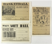 1940s - Present Black Americana Memorabilia Collection (200+ Items) Rare Broadsides: Milwaukee Ghosts, Bearded Clowns, Negro Basketball Globetrotters