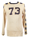 1941-45 Goldsmith #73 Game Worn Durene Football Jersey (MEARS LOA)