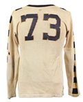 1941-45 Goldsmith #73 Game Worn Durene Football Jersey (MEARS LOA)